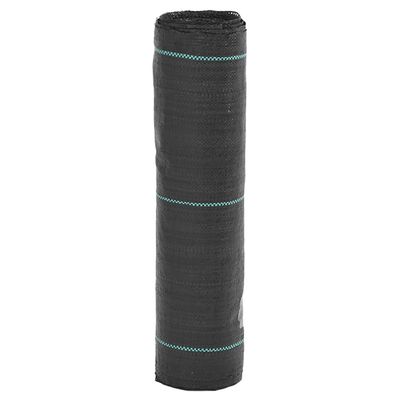 vidaXL Kontrollmatte for ugress svart 0,5x25 m PP