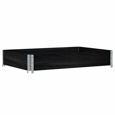 vidaXL Pallekarmer svart 120x80 cm heltre furu