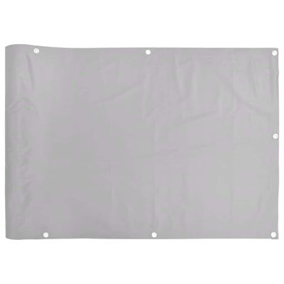 vidaXL Balkongskjerm grå 500x120 cm PVC