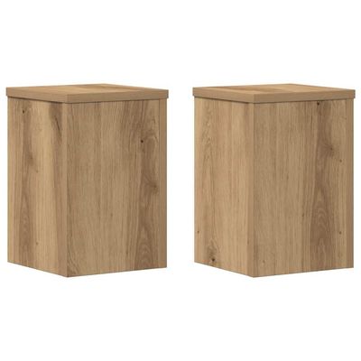 vidaXL Plantestativer 2 stk artisan eik 20x20x30 cm konstruert tre