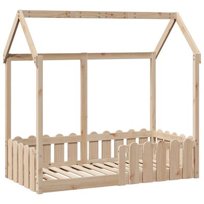 vidaXL Barnesengeramme 70x140 cm heltre furu