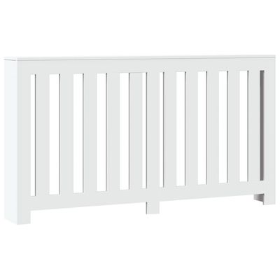 vidaXL Radiatordeksel hvit 149x20x82 cm konstruert tre