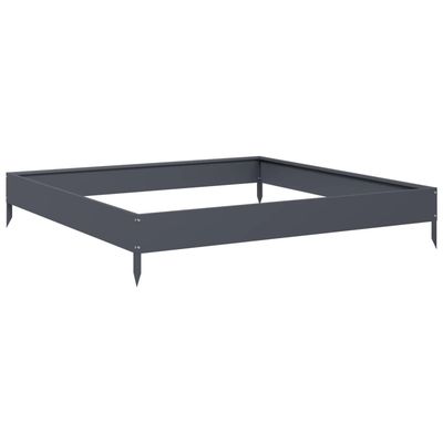 vidaXL Forhøyet hagebed antrasitt 100x100x18,5 cm stål