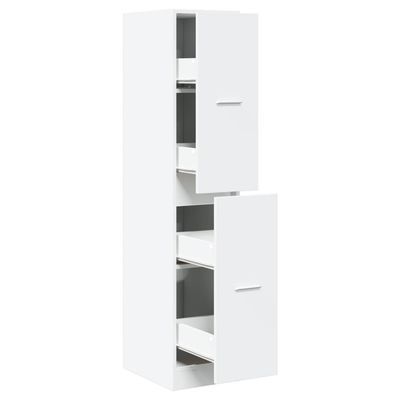 vidaXL Apotekskap hvit 30x41x144,5 cm konstruert tre