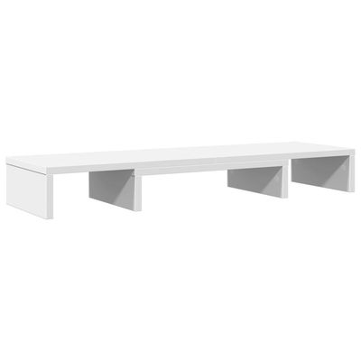 vidaXL Skjermstativ justerbart hvit 80x24x10,5 cm konstruert tre