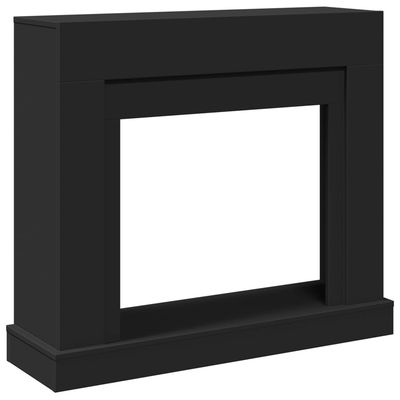 vidaXL Peisramme svart 100x30x87,5 cm konstruert tre