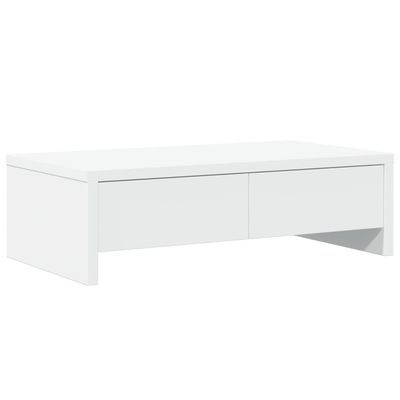 vidaXL Skärmställ med lådor vit 50x27x15 cm konstruerat trä