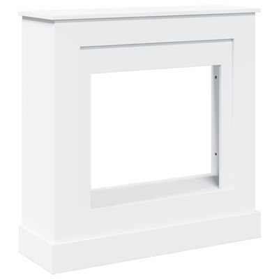 vidaXL Peisramme hvit 90x30x90 cm konstruert tre