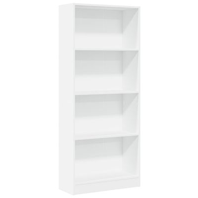 vidaXL Bokhylle hvit 60x24x143 cm konstruert tre