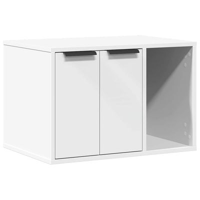 vidaXL Skap til kattetoalett hvit 60x40x40 cm konstruert tre