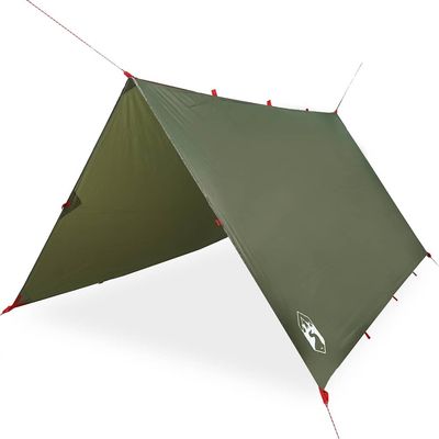 vidaXL Campingpresenning olivengrønn 306x306 cm vanntett