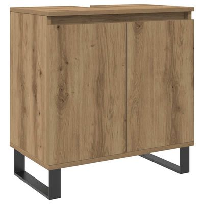 vidaXL Badrumsskåp artisan ek 58x33x60 cm konstruerat trä