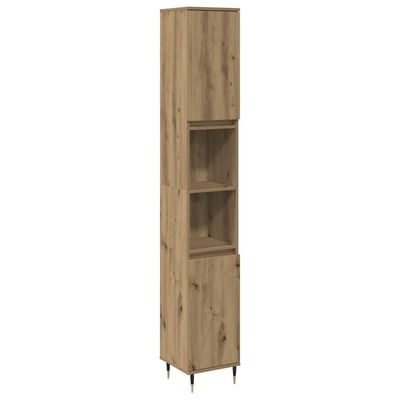 vidaXL Badrumsskåp ek 30x30x190 cm konstruerat trä