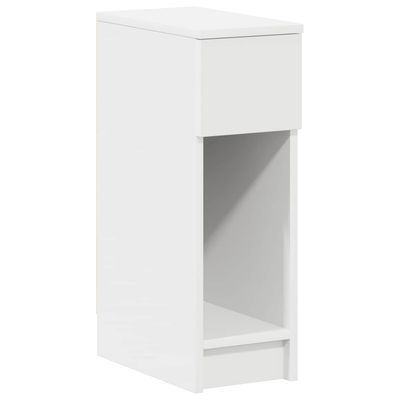 vidaXL Nattbord med skuff hvit 20x36x60 cm