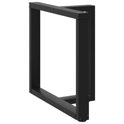 vidaXL Spisebordben T-formet 2 stk svart 70x35x(72-73) cm stål