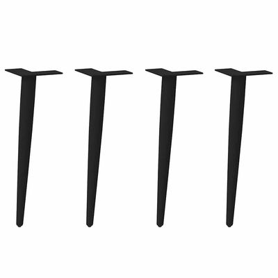 vidaXL Sofabordben konisk form 4 stk. 42-43 cm stål sort