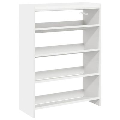 vidaXL Skohylle hvit 60x25x81 cm konstruert tre