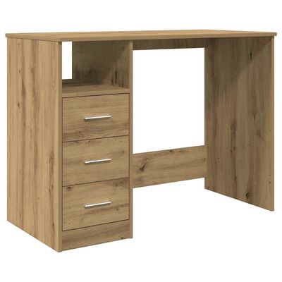vidaXL Skrivbord artisan ek 102x50x76 cm konstruerat trä
