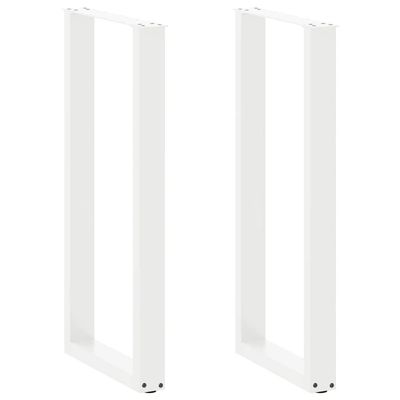 vidaXL barbordsben U-formet 2 stk. hvid 40x(100-101) cm stål
