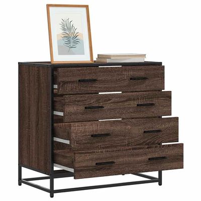 vidaXL Kommode brun eik 70x41x70 cm konstruert tre