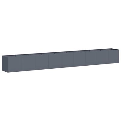 vidaXL plantekasse antracitgrå 360x40x40 cm koldvalset stål