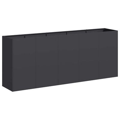 vidaXL Plantekasse svart 200x40x80 cm kaldvalset stål