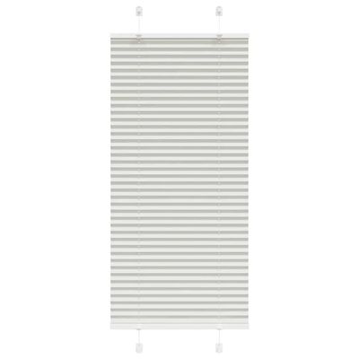 vidaXL plisségardin lys grå 55x100 cm Stoff Bredde 54,4 cm Polyester