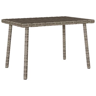 vidaXL havesofabord 60x40x37 cm firkantet polyrattan grå