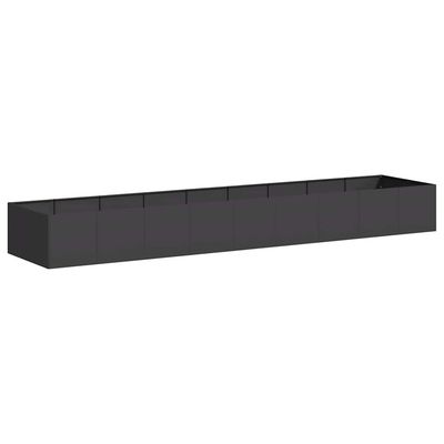 vidaXL Plantekasse svart 360x80x40 cm stål