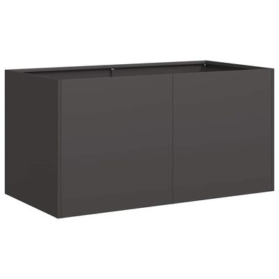 vidaXL Plantekasse svart 80x40x40 cm kaldvalset stål