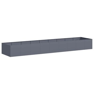 vidaXL Plantekasse antrasitt 360x80x40 cm stål