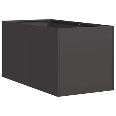vidaXL Plantekasse svart 40x80x40 cm kaldvalset stål