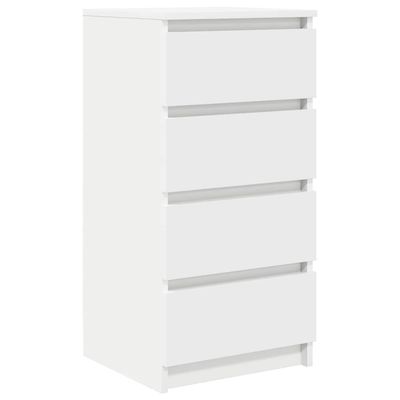 vidaXL Skjenk hvit 37,5x35x76 cm konstruert tre