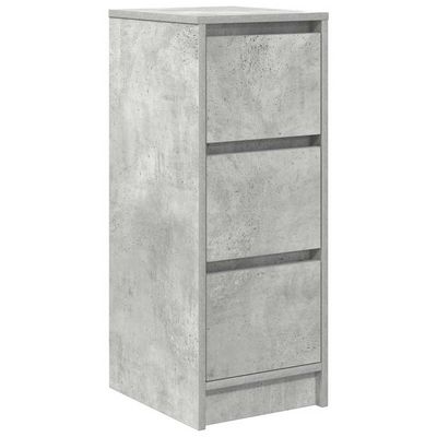 vidaXL Skjenk betonggrå 29,5x34x76 cm konstruert tre