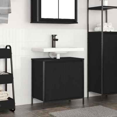 vidaXL Baderomsservantskap svart 60x34,5x60 cm