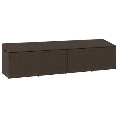 vidaXL opbevaringsboks til haven 220x50x58 cm polyrattan brun