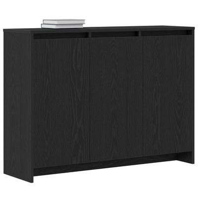 vidaXL Sideboard Sort 102 x 29.5 x 75 cm Konstrueret træ
