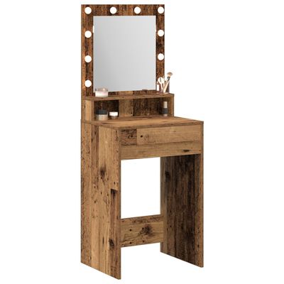 vidaXL Klædeskab Gammelt træ 50 x 41 x 135 cm Konstrueret træ