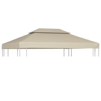 vidaXL Lysthus dekke baldakin erstatning 310 g/m² beige 3 x 4 m
