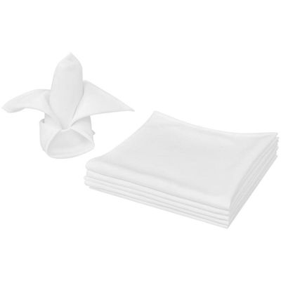 vidaXL 50 Middags servietter hvit 50 x 50 cm