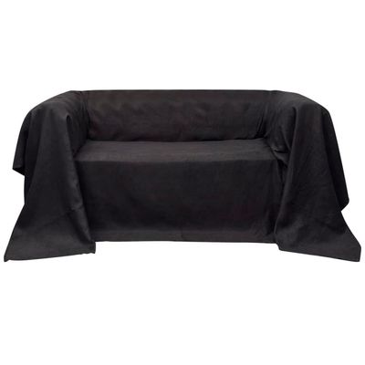 vidaXL Mikro-semsket sofa overtrekk antrasitt 270 x 350 cm