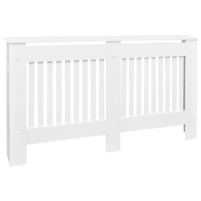 vidaXL Elementskydd MDF 152 cm vit