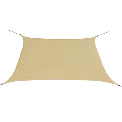 vidaXL Solseil oxfordstoff firkantet 3,6x3,6 m beige