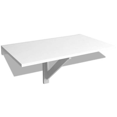 vidaXL Vägghängt fällbord vit 100x60 cm