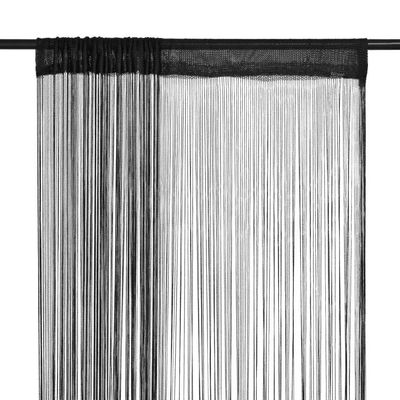 vidaXL Trådgardiner 2 st 140x250 cm svart