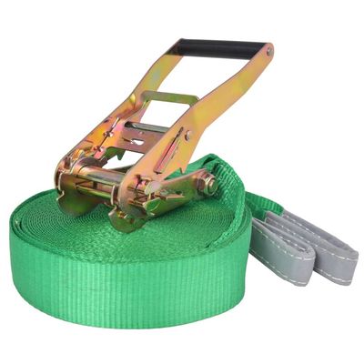vidaXL slackline 15 m x 50 mm 150 kg grøn