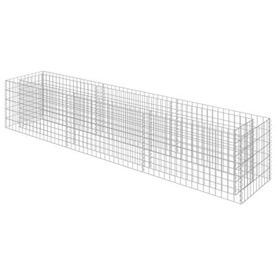 vidaXL gabion-højbed 270x50x50 cm galvaniseret stål