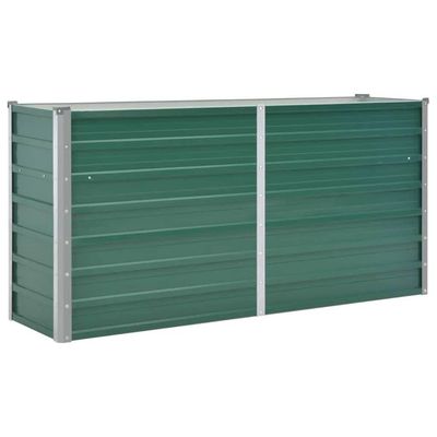 vidaXL Høybed galvanisert stål 160x40x77 cm grønn