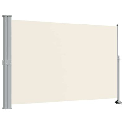 vidaXL Infällbar sidomarkis 160 x 300 cm gräddvit