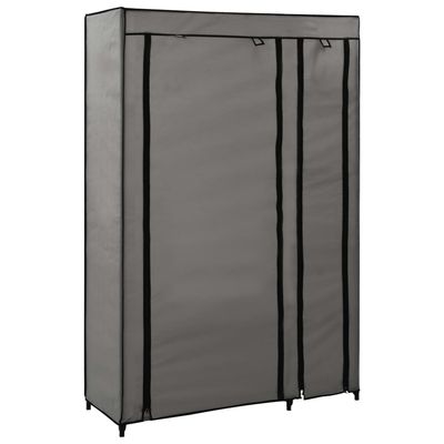 vidaXL Sammenleggbar garderobe grå 110x45x175 cm stoff